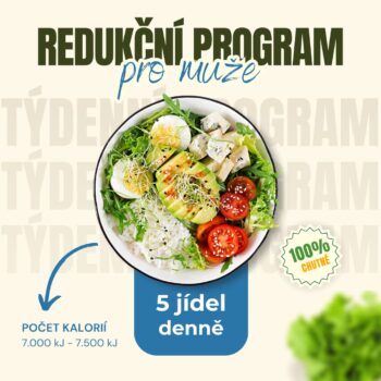 Redukční program pro muže 7.000 - 7.500 kJ (týden - 5 dní)