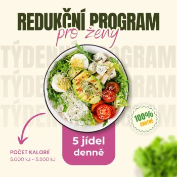 Redukční program pro ženy 5.000 - 5.500 kJ (týden - 5 dní)