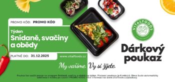 Digitální poukaz - Snídaně, svačiny a obědy (týden)