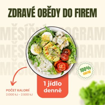 Zdravé obědy do firem (měsíc - 20 dní)